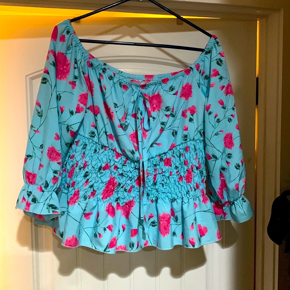 Shein floral blouse